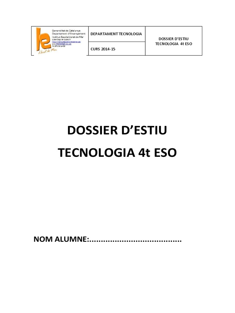 Dossier - Estiu Tecno 4t | PDF