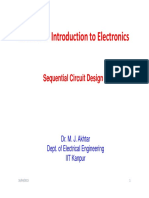 Esc201A: Introduction To Electronics: Sequential Circuit Design 2 Sequential Circuit Design - 2