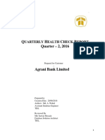 Quarterly Health Check Report June 2016 Agrani Bank Q2