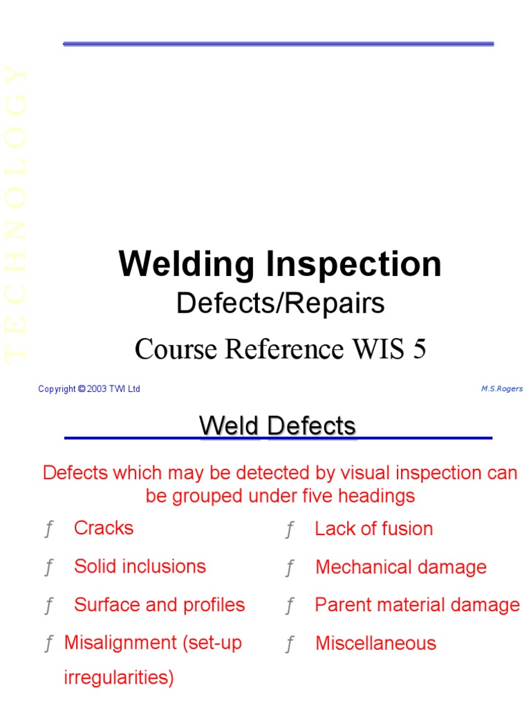 Weld Defect | PDF