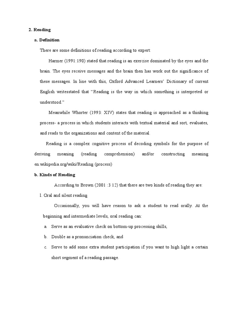 READING DEFINITION MEANING visual data 6