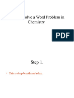 How To Solve A Chemistry Word Problem