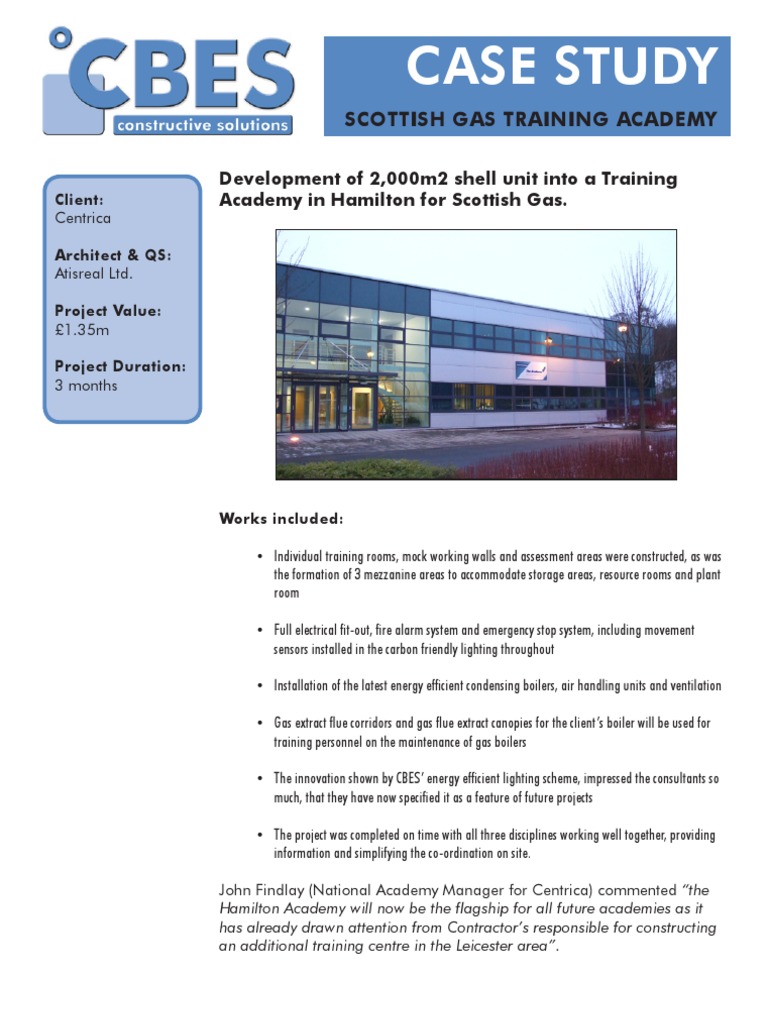 Centrica's Hamilton Training Academy Case Study | PDF | Efficient ...