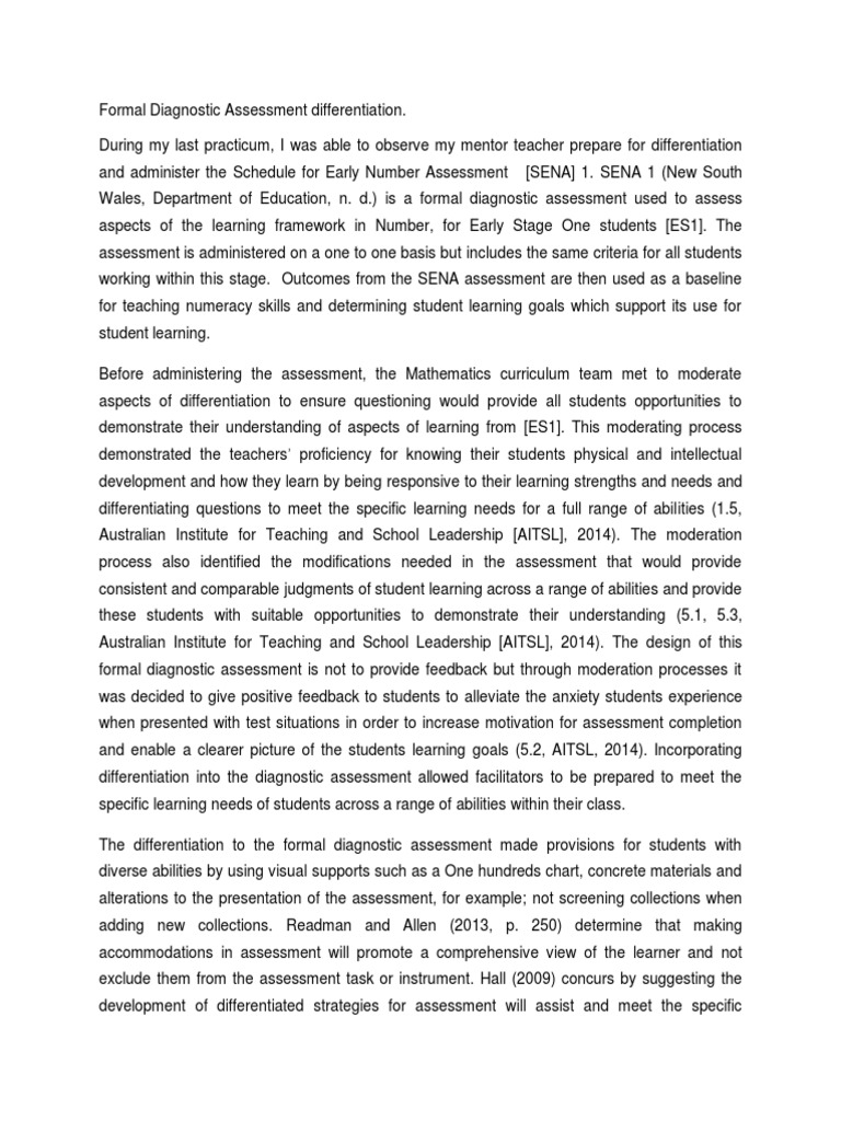 Differentiation in SENA 1 Assessment | PDF | Educational Assessment ...