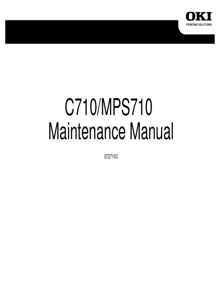 Oki C710 Service Manual Electrical Connector Manufactured Goods