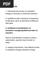 Chem IA Topics