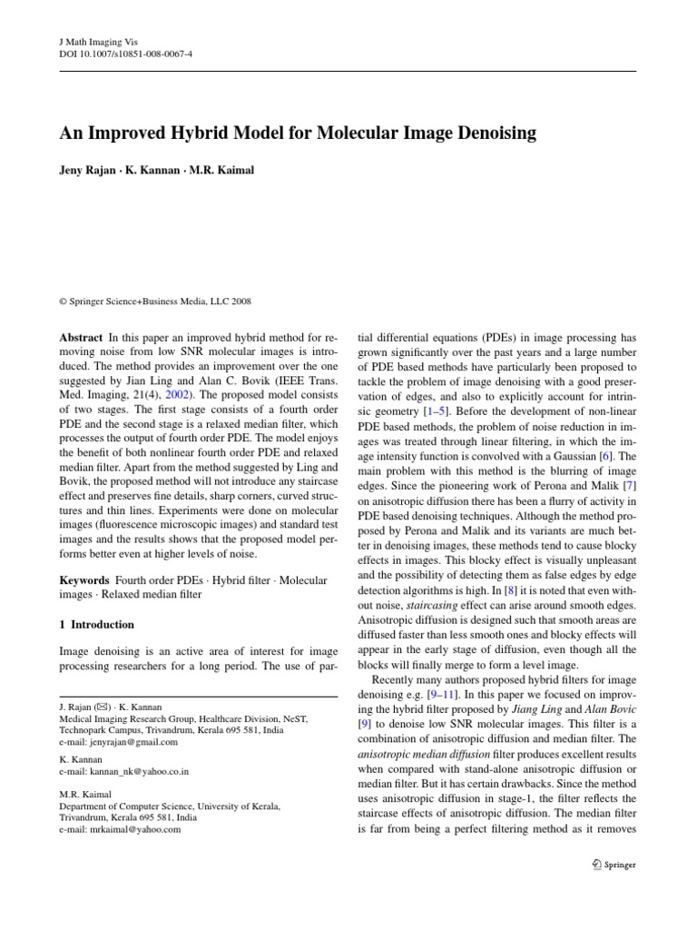 An Improved Hybrid Model For Molecular Image de No I Sing | PDF ...