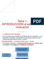 Tema 1 Resumen Psicología de La Motivacion