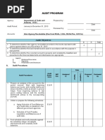 Audit Program On Inter-Agency Receivables