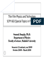 Thin Film Physics and Technology Overview