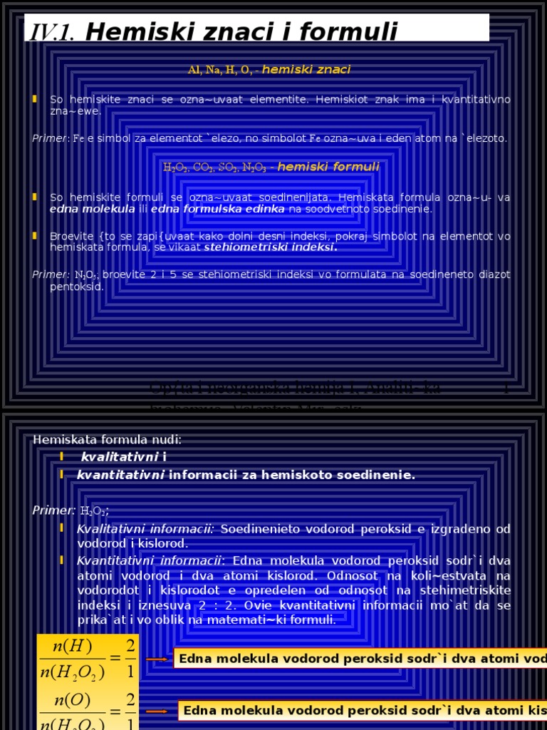 Hemiski Znaci I Formuli-Hemiski Soedinenija | PDF