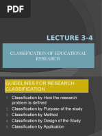 Classification of Educational Research