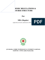 Jntuk R16 Course Structure MBA