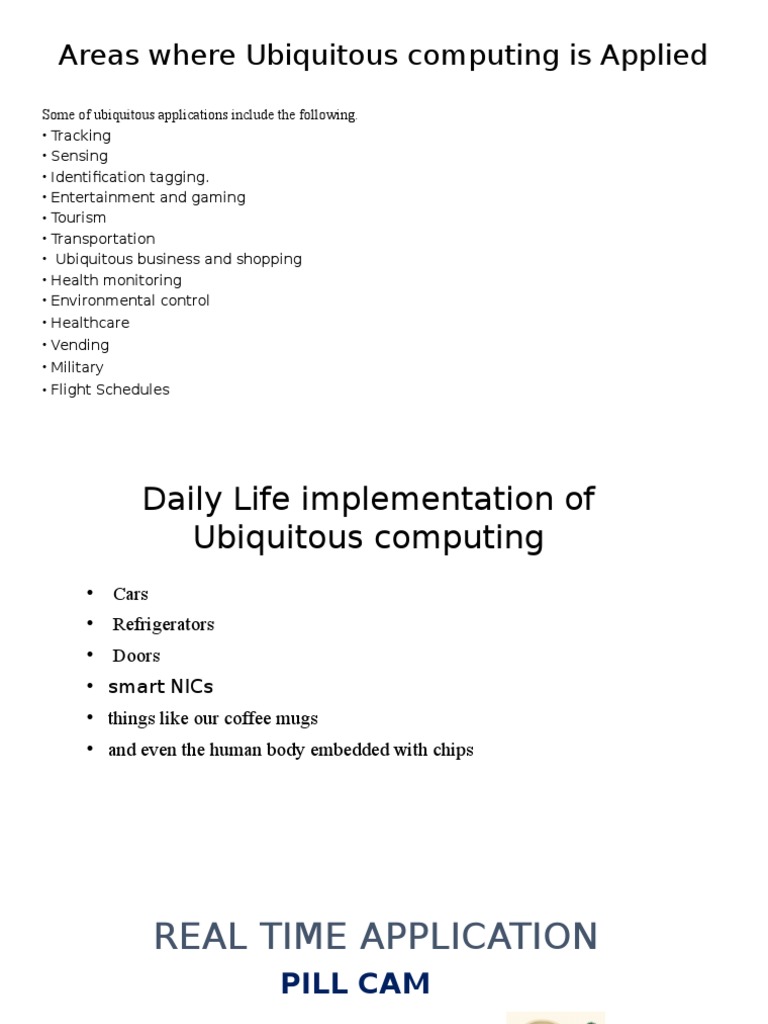 Areas Where Ubiquitous Computing Is Applied | PDF