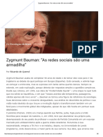 Zygmunt Bauman - "As Redes Sociais São Uma Armadilha" PDF