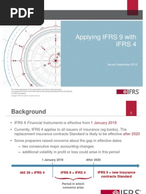 Project Overview Ifrs4 9 Pdf International Financial Reporting Standards Fair Value