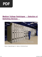 Medium Voltage Switchgear - Selection of Switching Devices PDF