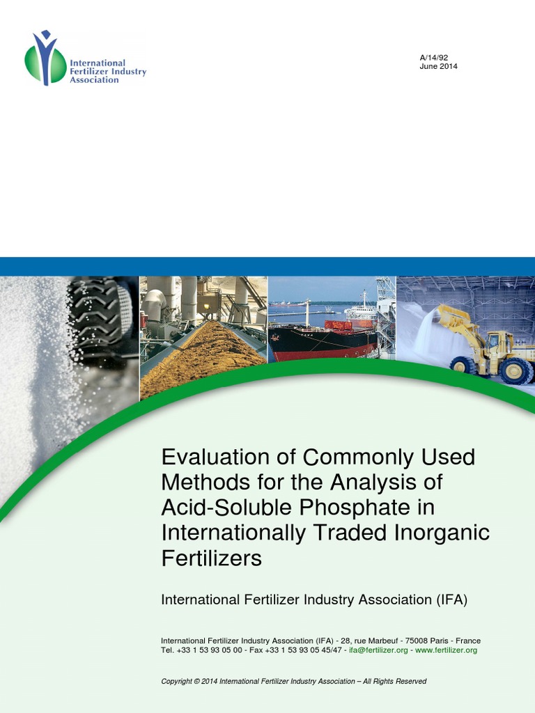 2014 Ifa Phosphate Method | PDF | Evaluation | Statistics