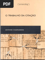 COMPAGNON Antoine O Trabalho Da Citacao