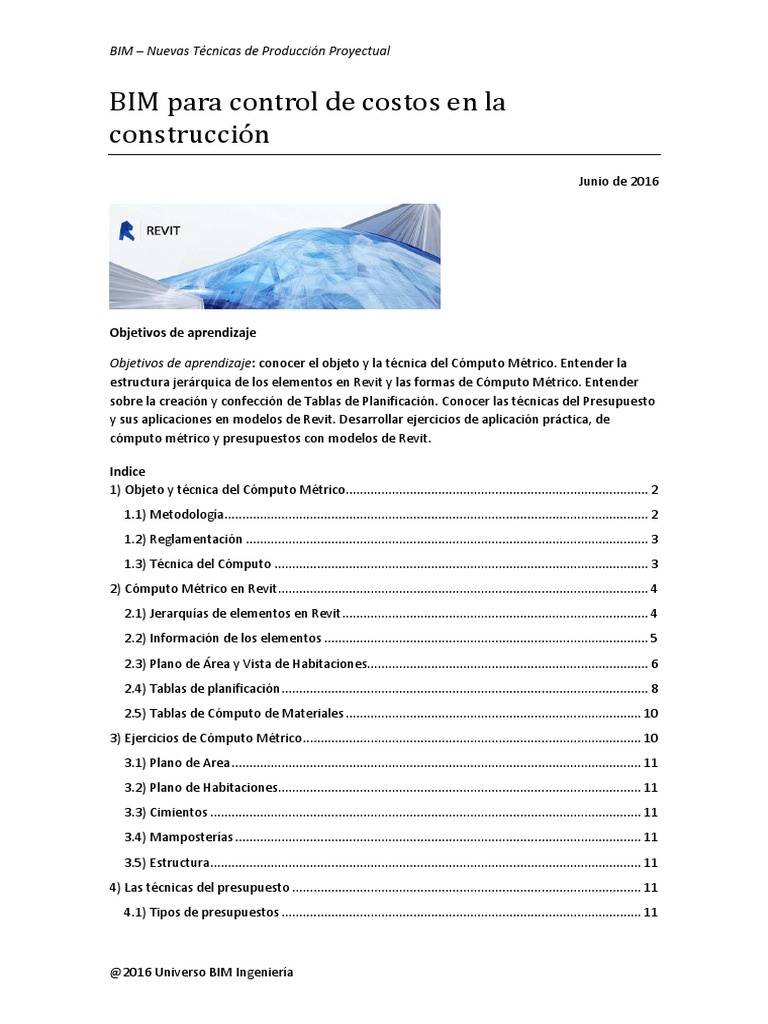 BIM para Control de Costos en La Construcción | PDF | Autodesk Revit ...