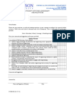 Student Outcome Assessment for CHE Practicum