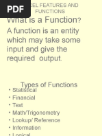 What Is A Function: Excel Features and Functions