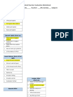 Student/Teacher Evaluation Worksheet Name: - Matthew Hammonds - Teacher: - MS - Gordan - Subject: - Science