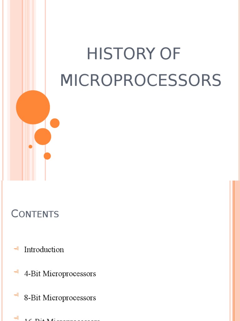 Evolution of Microprocessors History | PDF | Microprocessor | X86 ...