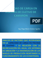 Capacidad de Carga en Piscinas de Cultivo de Camarón (Ing. Hugo Mario Armijos Aguilar)