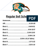 Bell Schedules 2016-2017