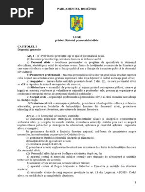 Statutul Personalului Silvic Pdf