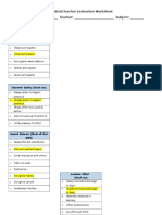 Student-Teacher Class Evaluation 1