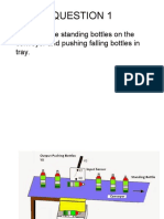 Detecting The Standing Bottles On The Conveyor and Pushing Falling Bottles in Tray