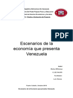 Muñoz Willennys Escenarios de la Economía que presenta Venezuela 