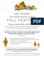 Fall Festival Save The Date Flyer 2016
