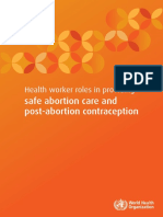 Health Worker Roles in Providing Safe Abortion Care and Post-Abortion Contraception