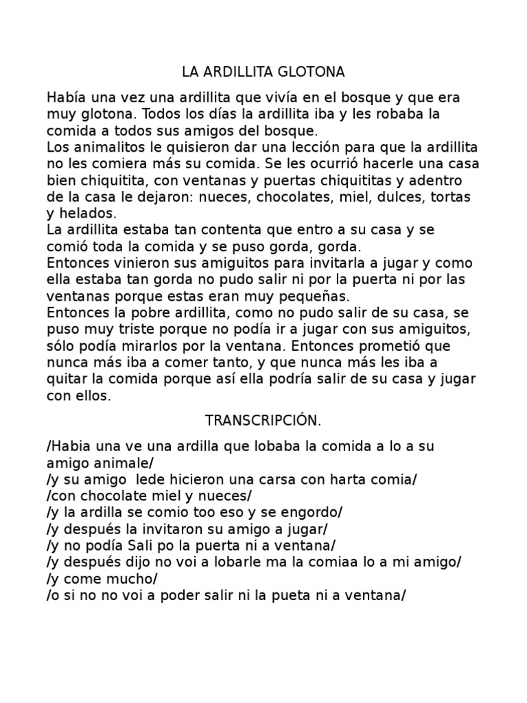 La Ardillita Glotona PDF