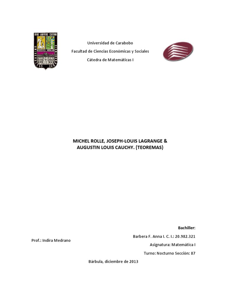 Michel Rolle | PDF | Cálculo | Enseñanza de matemática