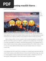 Troubleshooting MacOS Sierra Problems