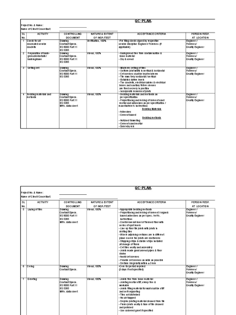 Ceramic Tiling PDF Tile Specification (Technical Standard)