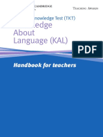 Knowledge About Language (KAL) : Handbook For Teachers
