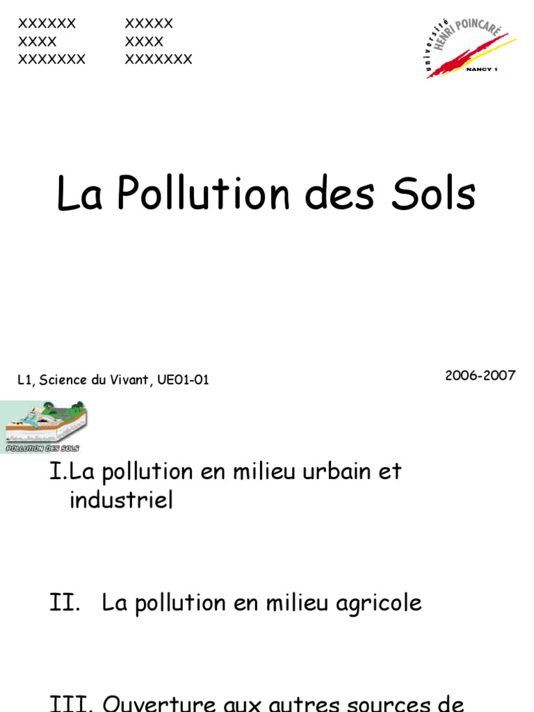 Causes et effets de la pollution des sols | PDF | la pollution | Métaux