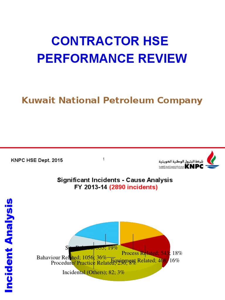 KNPC Contractor HSE Performance Review | PDF | Technology & Engineering
