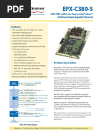 EPX-C380-S: EPIC SBC With Low Power Intel®Atom™ N450 and Dual Gigabit Ethernet