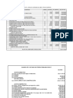 Cuadro de Prefactibilidad de Proyectos Viviendasn°1