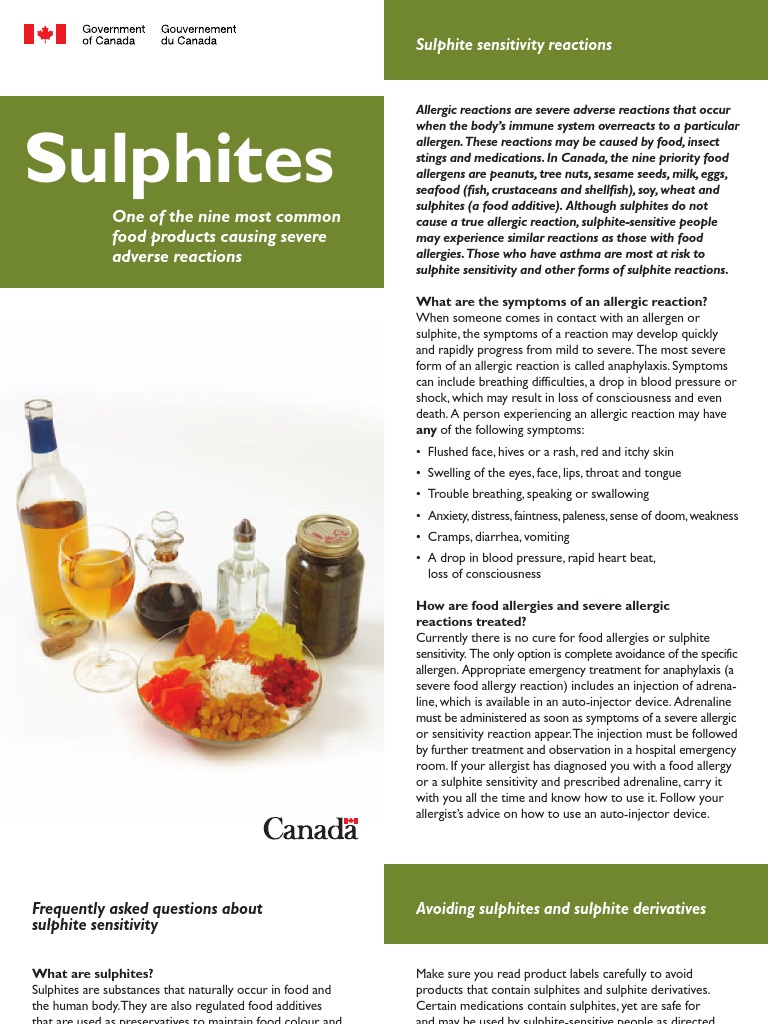 Allergen Sulphites Sulfites Eng | PDF | Food Allergy | Allergy