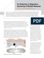 Arc Reduction in Magnetron Sputtering of Metallic Materials: Dan Carter, Advanced Energy Industries, Inc