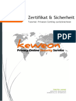 Keweon - Zertifikate - Private Key Berechnen