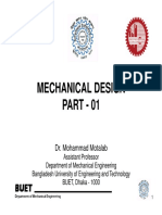 Mechanical Design PART - 01: Buet Buet Buet Buet