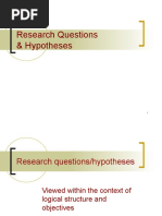 Research Questions & Hypotheses